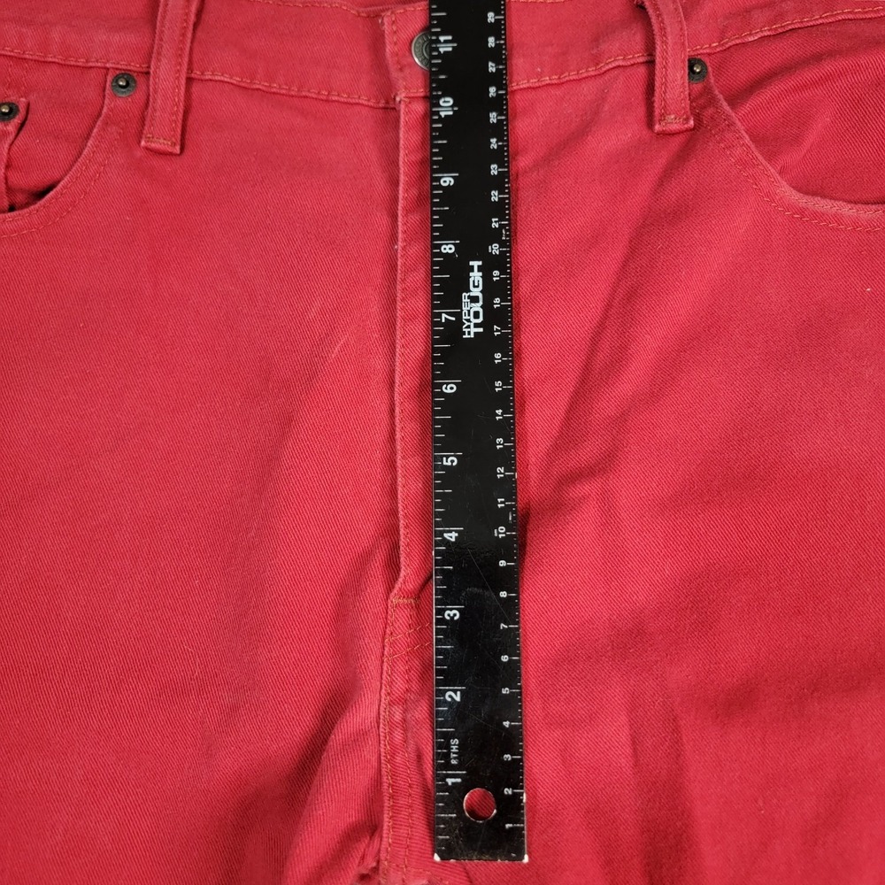 Levi's 569 Jeans Men's 38x32 Red Denim Pants Button Fly Medium Wash Straight Leg - Picture 6 of 7